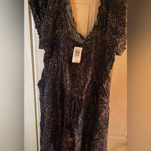 Torrid multi colored off the shoulder crinkle dress NWT never worn size 5